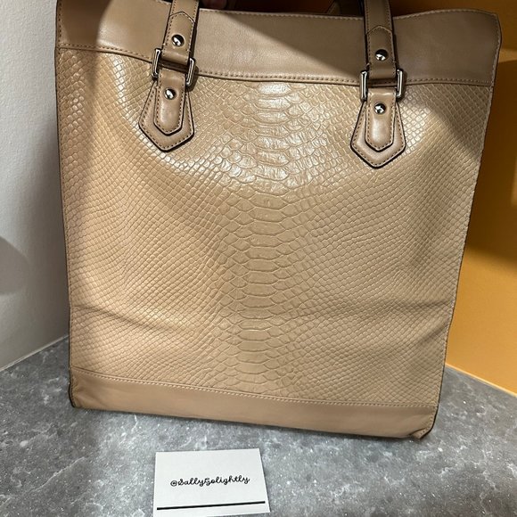 Coach Charlie Embossed Python Leather Tote - Picture 5 of 16